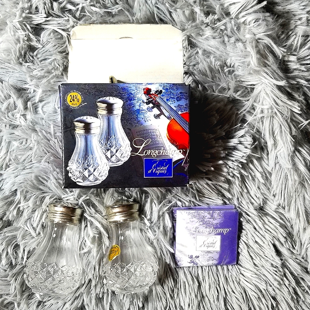 Longchamp Cristal d' Arques salt & pepper shakers - Picture 3 of 9